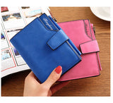 Women's Short Buckle Multi-Card Wallet