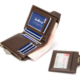 Men Leather Wallet Short Male Clutch Money Bag