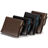 Men Leather Wallet Short Male Clutch Money Bag