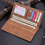 Men's Long Zipper Wallet PU Waterproof Multifunctional Soft Wallet