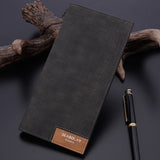 Men's Long Zipper Wallet PU Waterproof Multifunctional Soft Wallet