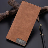 Men's Long Zipper Wallet PU Waterproof Multifunctional Soft Wallet