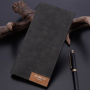 Men's Long Zipper Wallet PU Waterproof Multifunctional Soft Wallet