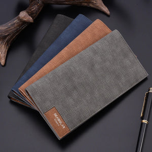Men's Long Zipper Wallet PU Waterproof Multifunctional Soft Wallet