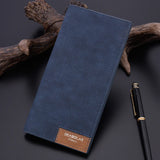 Men's Long Zipper Wallet PU Waterproof Multifunctional Soft Wallet