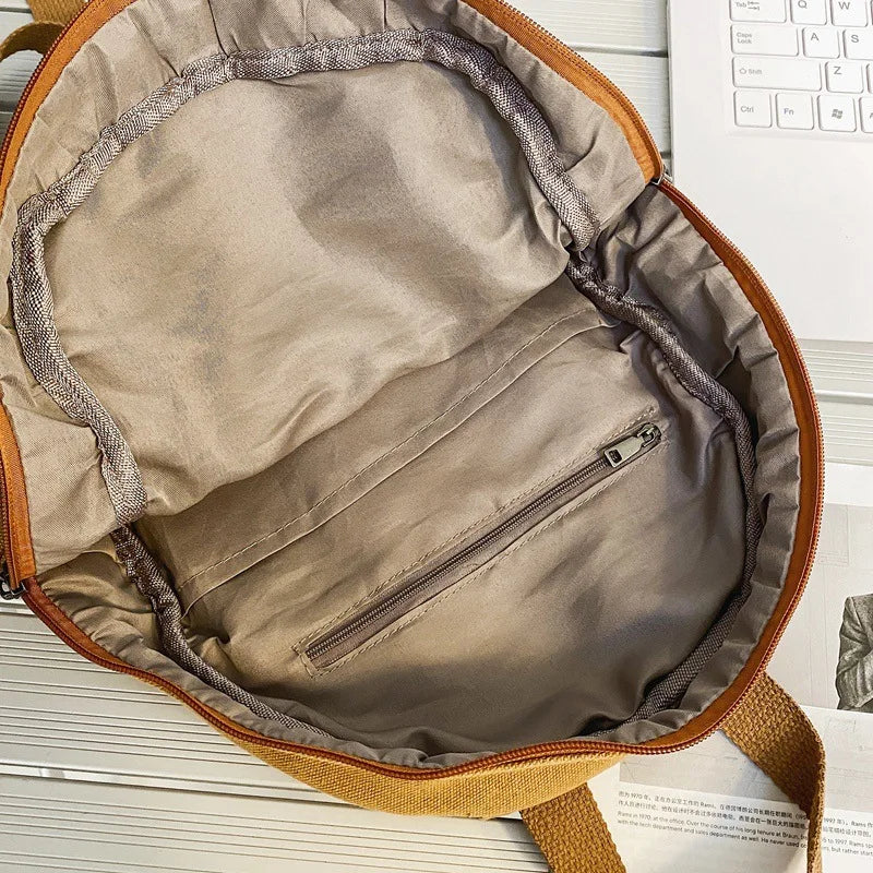 Canvas Backpack Vintage Ins Students Rucksack Small Backpack