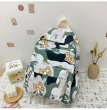 Waterproof Animal Printing Student Cartoon Backpack Female Laptop Bookbag