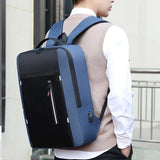 Waterproof USB Business Backpack Men Laptop