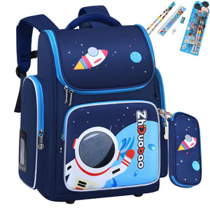 Waterproof Children School Bags Boys Girls Kids Cartoon Orthopedic Backpack