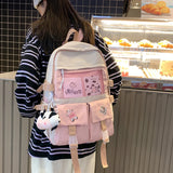 Waterproof Nylon Backpack Women Travel Backpacks