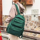 Waterproof Nylon Backpack for Women Pocket Travel Backpacks Female School Bag