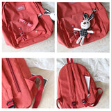 Waterproof Nylon Women Backpack Casual Ladies Schoolbag