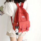 Waterproof Nylon Women Backpack Casual Ladies Schoolbag