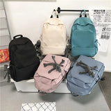 Waterproof Nylon Women Backpack School Backpack Large Capacity Men Book Bag