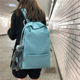Waterproof Nylon Women Backpack School Backpack Large Capacity Men Book Bag