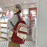 Waterproof Nylon Women Backpack Japanese Female Students Schoolbag Multilayer