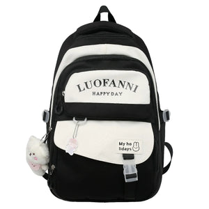 Waterproof Nylon Women Backpack Japanese Female Students Schoolbag Multilayer