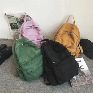 Waterproof Nylon Women Backpack Female Schoolbag