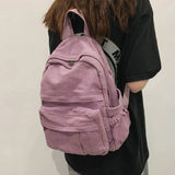 Waterproof Nylon Women Backpack Female Schoolbag
