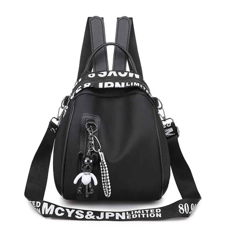 Waterproof Nylon Women Backpack Zipper School Bags Girls