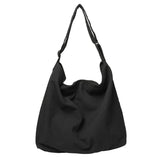 Waterproof Canvas Tote Shoulder Bag Solid Handbags Men Women Crossbody