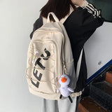 Waterproof Nylon Women Backpack for Teenage Girl