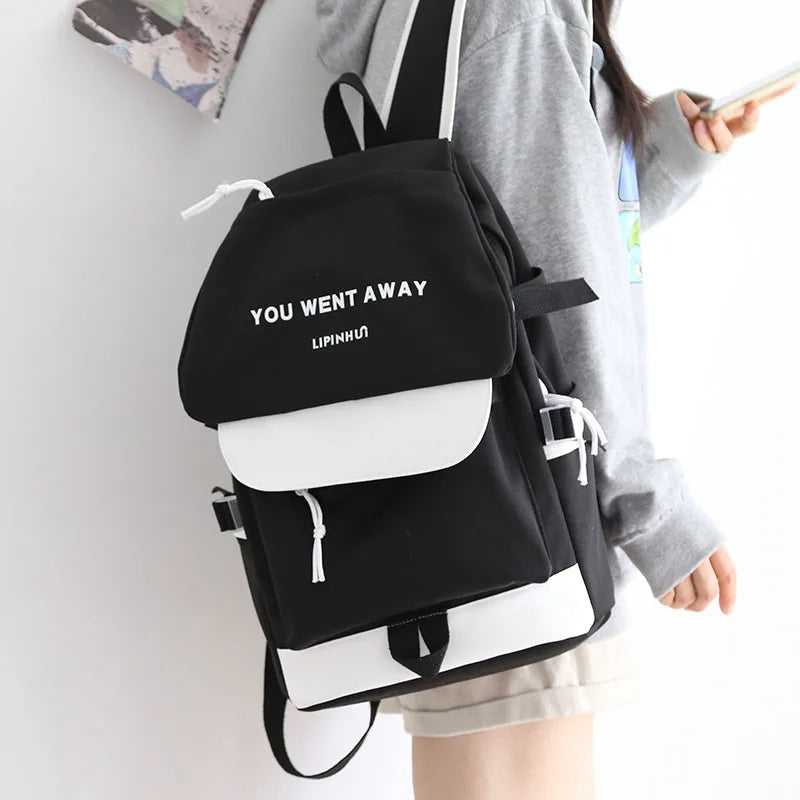Waterproof Nylon Women Backpack for Teenage Girl Travel High Schoolbag Mochila