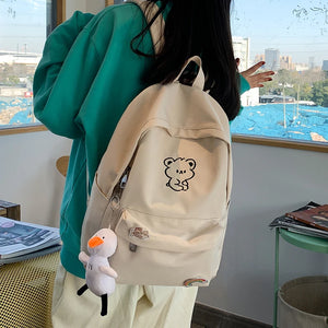 Waterproof Nylon Women Backpack Schoolbag Teenage Girls