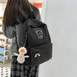 Waterproof Nylon Women Backpack Schoolbag Teenage Girls