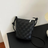 Weaving Lady Shoulder Messenger Cross Body Purses And Handbags