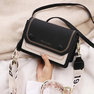 Net Red Texture Double Shoulder Strap Women's Bag