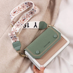 Net Red Texture Double Shoulder Strap Women's Bag