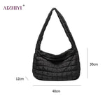 Winter Big Shoulder Bag Space Cotton Handbag Woman Casual Tote Down Diagonal