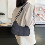 Winter Cotton Shoulder Bag Nylon Ladies Handbags Soft Underarm Crossbody Bags