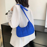 Winter Cotton Shoulder Bag Nylon Ladies Handbags Soft Underarm Crossbody Bags