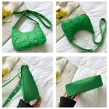 Winter Cotton Shoulder Bag Nylon Ladies Handbags Soft Underarm Crossbody Bags