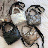 Winter Shoulder Bag Soft Nylon Handbags Crossbody Bags