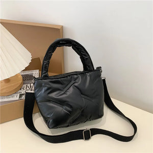 Winter Shoulder Bag Soft Nylon Handbags Crossbody Bags
