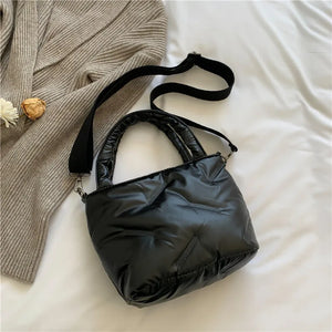 Winter Shoulder Bag Soft Nylon Handbags Crossbody Bags