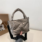 Winter Shoulder Bag Soft Nylon Handbags Crossbody Bags