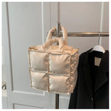 Quilted Soft Leather Shoulder Crossbody Bag for Women