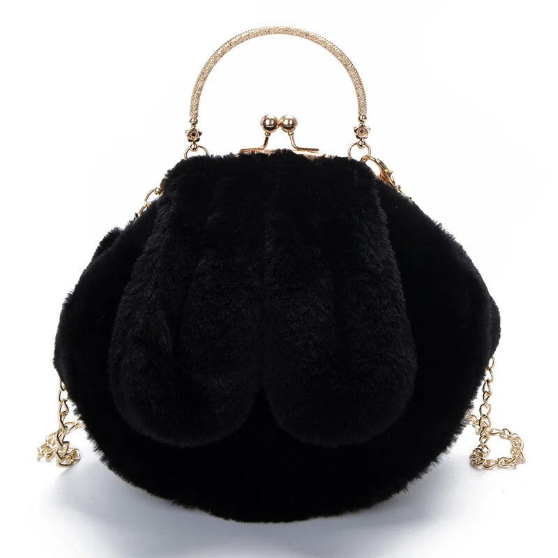 Winter Rabbit Ears Shoulder Bag for Women