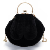 Winter Rabbit Ears Shoulder Bag for Women
