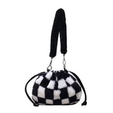 Winter Faux Fur Shoulder Bag Soft Plush Handbag