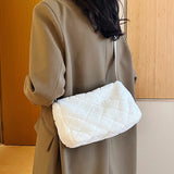 Winter Plush Crossbody Bag Soft Faux Fur Shoulder Handbag