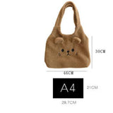 Winter Plush Tote Bag Women