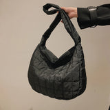 Winter Space Cotton Bag Plaid Pattern Handbag Female Tote Bags