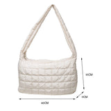 Winter Space Cotton Bag Plaid Pattern Handbag Female Tote Bags