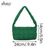 Winter Space Pad Cotton Women Shoulder Bag Soft Casual Female Shopper Bag