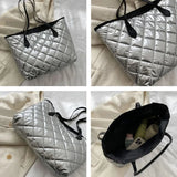 Winter Space Shoulder Bag Nylon Cotton Casual Tote Bags For Women